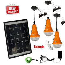 Linterna solar portátil para uso en el hogar, campamentos, sistema de iluminación solar con linterna solar cargador móvil